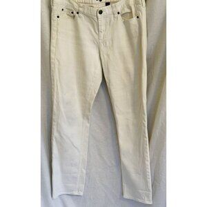 Women's White Jeans, J. Crew, Matchstick Stretch, Straight Leg, Size 32S